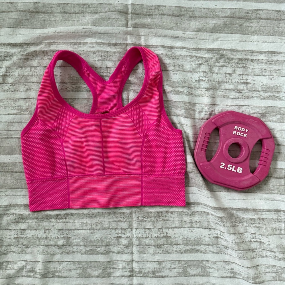 💪🏻 Spalding Neon Pink/Orange Medium Sports Bra